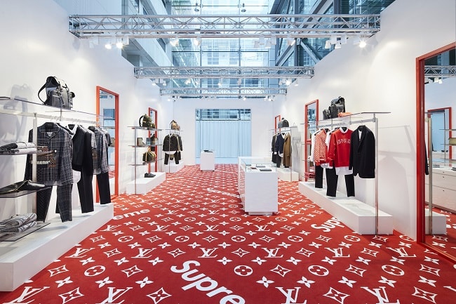 Supreme x LV pop up London