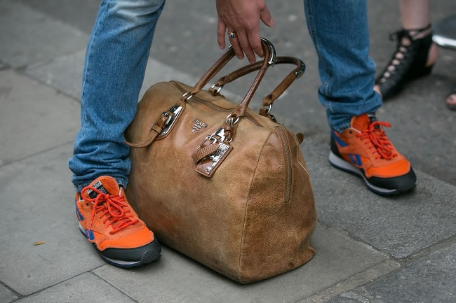 Men's Prada bag at LCM