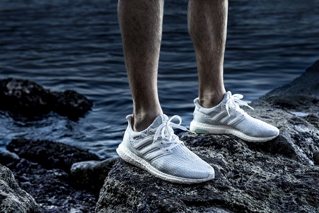 White Adidas x Parley