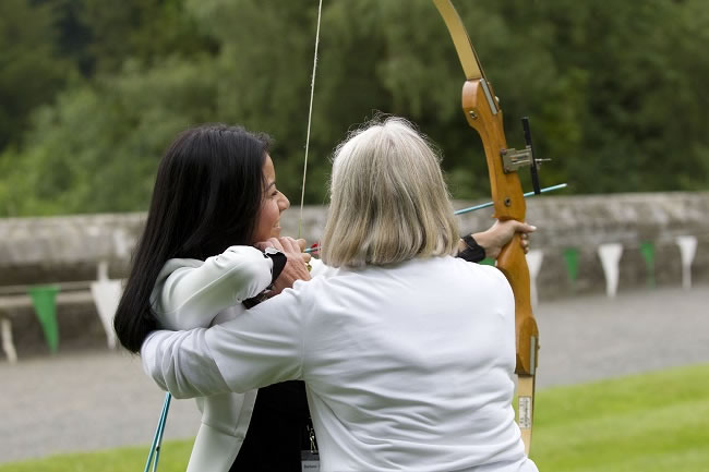 MWS Rakelle enjoying a spot of Archery